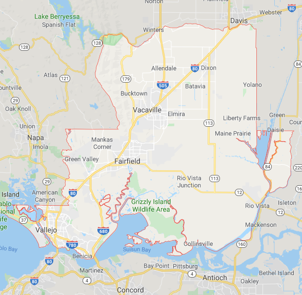 Yolo County Map